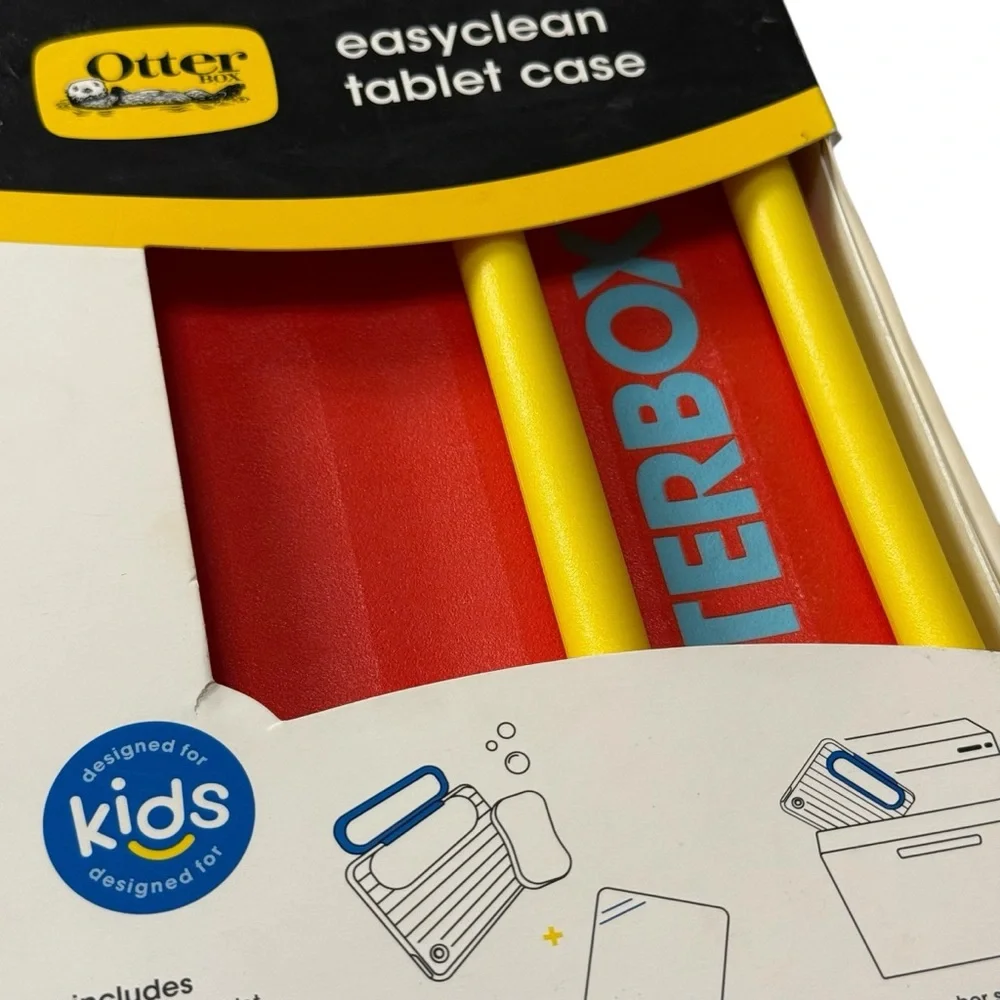 NEW OtterBox Easy Clean Case Kids Apple iPad Mini (6th gen) Tablet Red Case